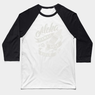 Summer Surf Design Baseball T-Shirt